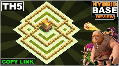 NEW BEST TH5 Base 2022 With COPY LINK COC Town Hall 5 Hybrid Trophy