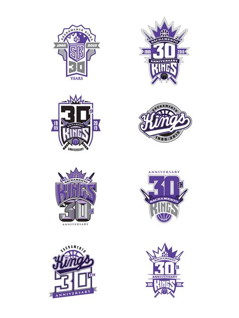 Six Different Logos For The Sacramento Kings Including One That Is