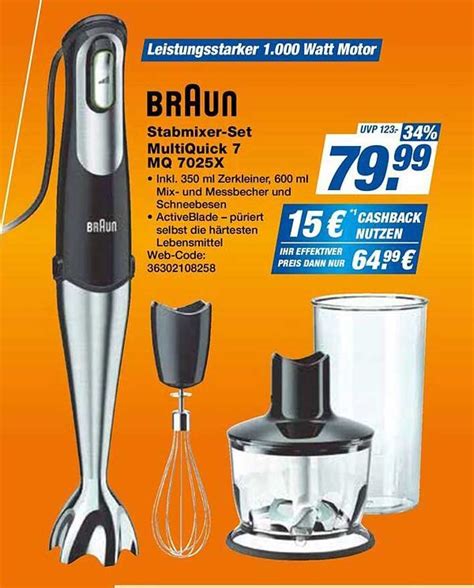 Braun Stabmixer Set Multiquick 7 Mq 7025x Angebot Bei Expert