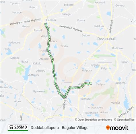 285md Route Schedules Stops And Maps Bagalur Village Updated