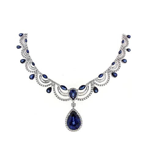 Azure Sapphire Drop Necklace – Royal Gem