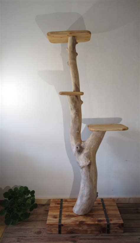 Arbre Chat Bois Étagère arbre à chat palette bois flotté Diy arbre