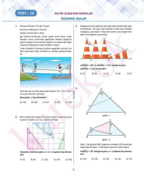 Tyt Geometr Soru Bankasi Karek K Yay Nc L K