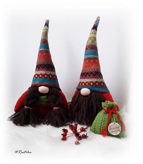 Gnomos Nórdicos Amon Gloria Pareja Gnome Regalo de la Etsy