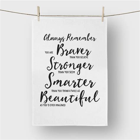 Always Remember You Are Beautiful Tea Towel Kitchen Decor Designer Tea ...