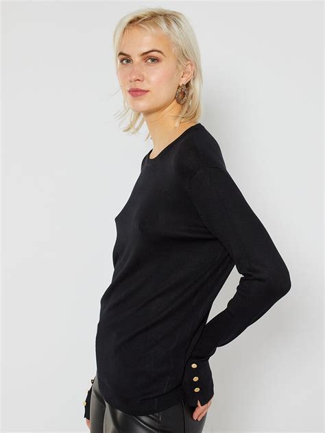 Pull En Maille Fine Noir Kiabi 12 00