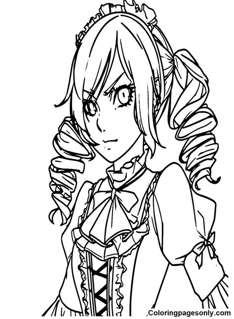 Black Butler Sebastian Coloring Pages