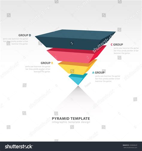 Pyramid Upside Down Infographic Template Stock Vector Royalty Free