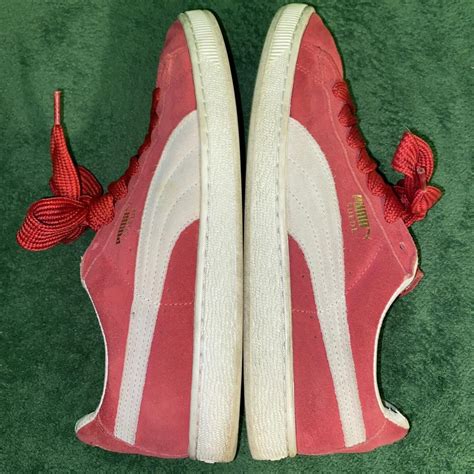 Super clean red Puma Suede skate shoes. Super nice... - Depop