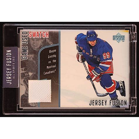 Wayne Gretzky 2021 Jersey Fusion Game Used Swatch JFWG85 Pristine