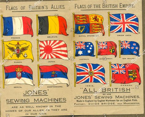 World War One Flags Britains Allies Editorial Stock Photo - Stock Image ...