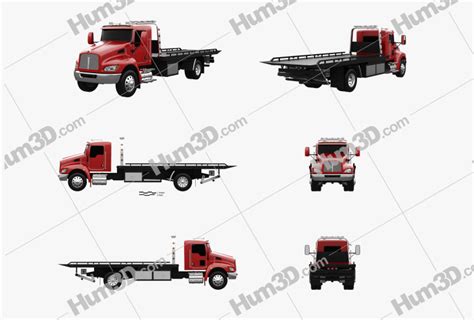 Kenworth T370 Tow Truck 2016 Blueprint Template 3dmodels