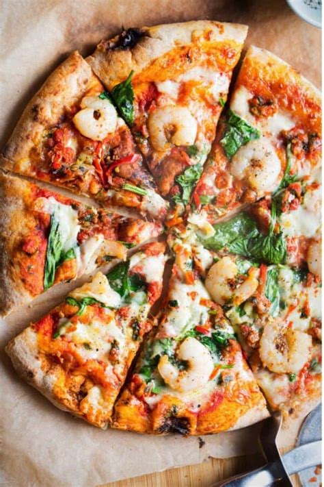 Garlic Prawn Pizza Light And Crispy My Sugar Free Kitchen