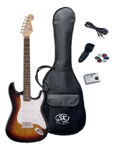 Combo Guitarra Electrica Sx Afinador Cable Correa Y Puas