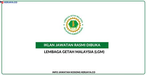 Jawatan Kosong Terkini Lembaga Getah Malaysia LGM Kekosongan