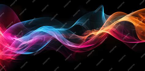 Premium AI Image | A colorful smoke trail with a black background