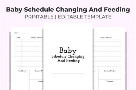 Premium Vector | Baby schedule changing and feeding