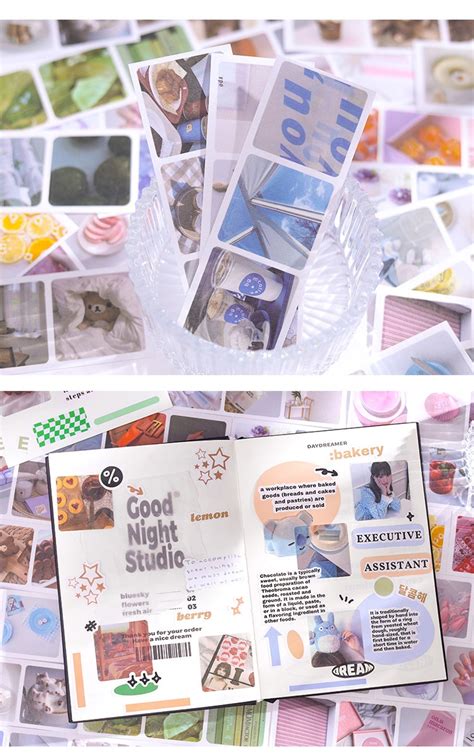 Journamm Pcs Patterns Pack Ins Materials Stickers Book Diy