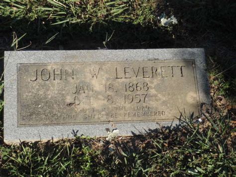 John Waymon Leverett 1868 1957 Find A Grave Memorial