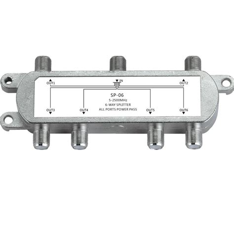 Mastersat Splitter 6 Ways ตัวแยก 6 จุด ทีวีดิจิตอล หรือ จานดาวเทียม All