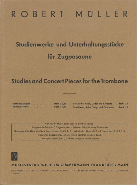 Technische Studien für Zugposaune HEFT 3 - LAGERABVERKAUF-ZM 12290