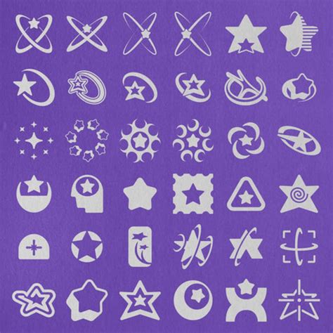 40 Celestial Stars And Icons Assets Pack Y2k Symbol Y2k Svg Y2k Vector