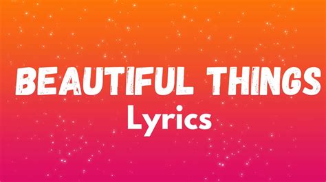 Beautiful Things Lyrics [benson Boone] Youtube