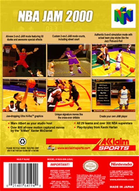 NBA Jam 2000 | Retro Game Cases