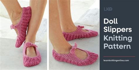 Doll Knitted Slippers Free Knitting Pattern Lko