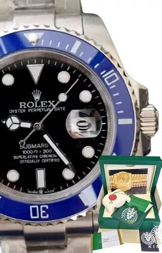 Relogio Rolex Submariner Preto Aro Azul Safira Ceramic Caixa