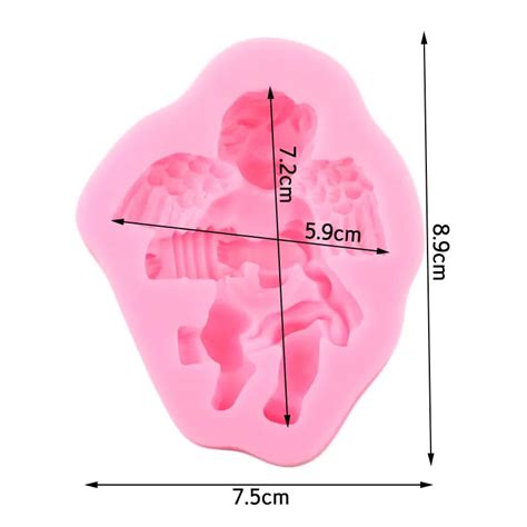 MOULE A MODELER CF117 Moule 3D en Silicone pour bébé ange Cupcake