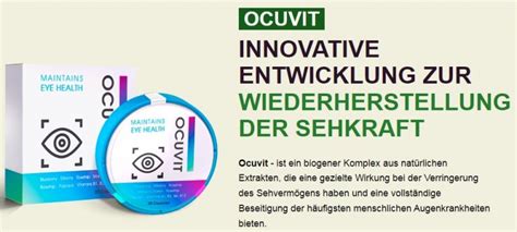 Ocuvit Wirkung Anwendung Erfahrungen Nebenwirkungen Bewertung Und