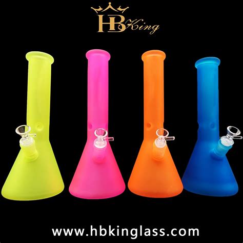 Hbking New Design Colorful Beaker Base Glass Water Pipe Inches