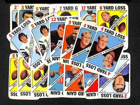 Lot Detail Lot Of Topps Football Game Cards W Namath