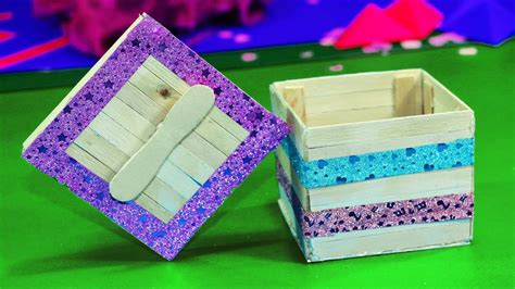 How To Make Jewelry Box Popsicle Stick Crafts Smart Solution Youtube