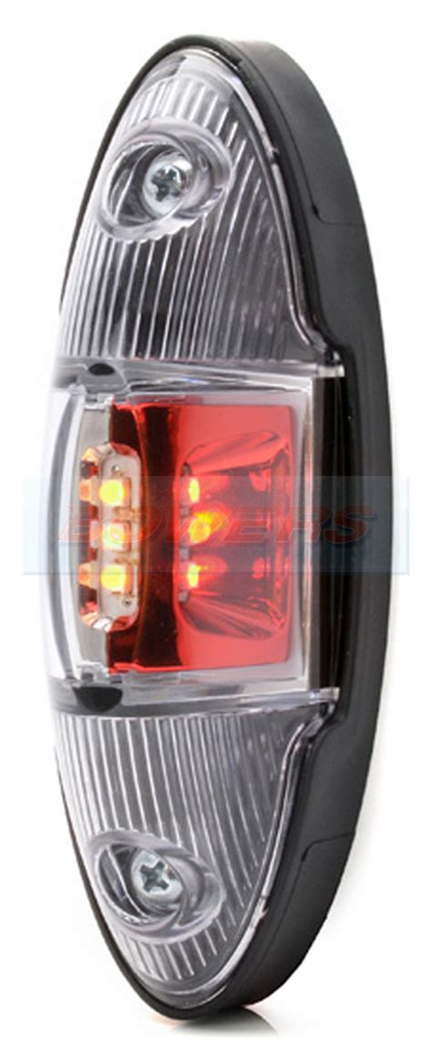 Was W V V Red White Amber Led End Outline Side Marker Light Lamp