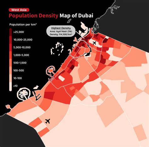 Population Density Map Of Dubai R Dubai