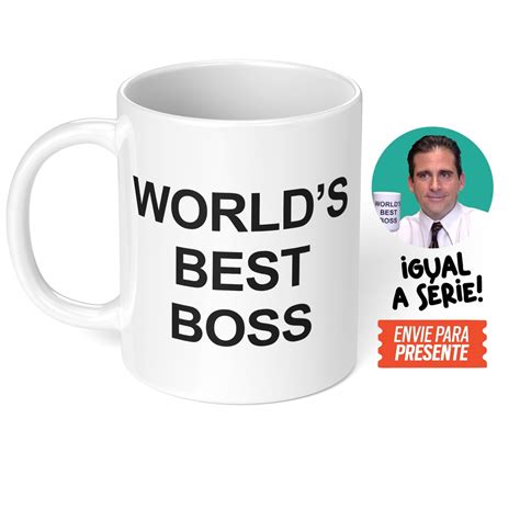 Caneca X Cara De Cer Mica Porcelana S Rie The Office Worlds Best Boss