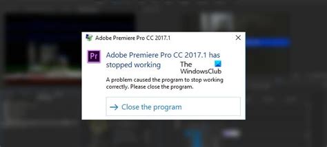 Premiere Pro Falla O Deja De Funcionar En Windows 11 10 ES Atsit