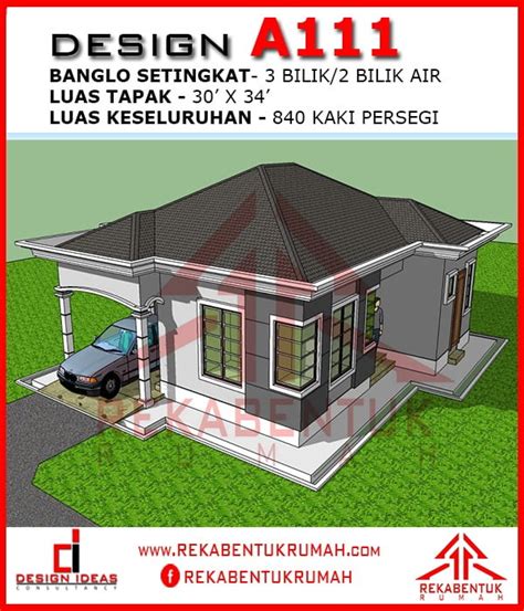 Pelan Rumah 3 Bilik Moden 5600 Gambar Pelan Rumah 3 Bilik Terbaru