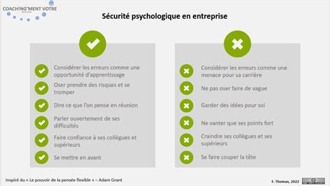 S Curit Psychologique En Entreprise Coach Ng Ment V Tre