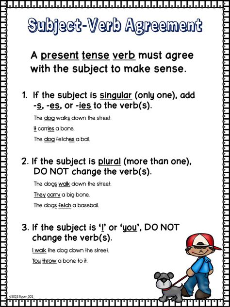 Subject Verb Agreement Anchor Chart In 2024 Subject Verb Agreement Subject And Verb Anchor