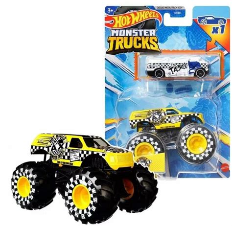 Монстр трак Хот вилс машинки для мальчиков Mattel машина Hot Wheels Monster Trucks Taxi GRH81