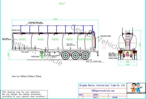 60000 Liters Fuel Tanker Trailer Fuel Tanker Trailer