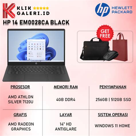 Jual Laptop Sekolah Murah Hp Amd Athlon Silver U Gb Gb Ssd