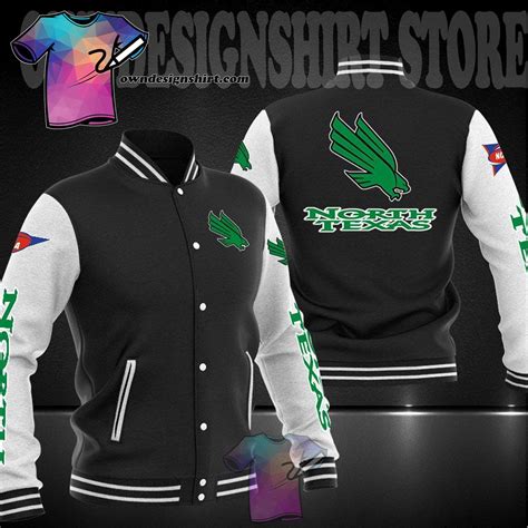 [The best selling] North Texas Mean Green Full Printing Baseball Jacket