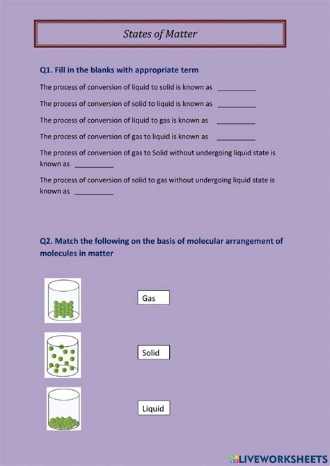 Chemistry online pdf exercise | Live Worksheets