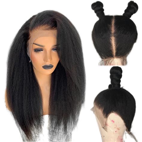 Peluca De Cabello Humano Liso Sin Pegamento Para Mujeres Negras Pelo