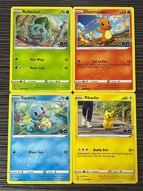 Pokemon Bulbasaur Charmander Squirtle Card