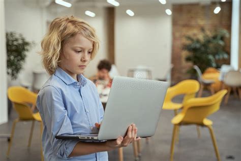 Focused Kids Looking Laptop Stock Photos Free And Royalty Free Stock